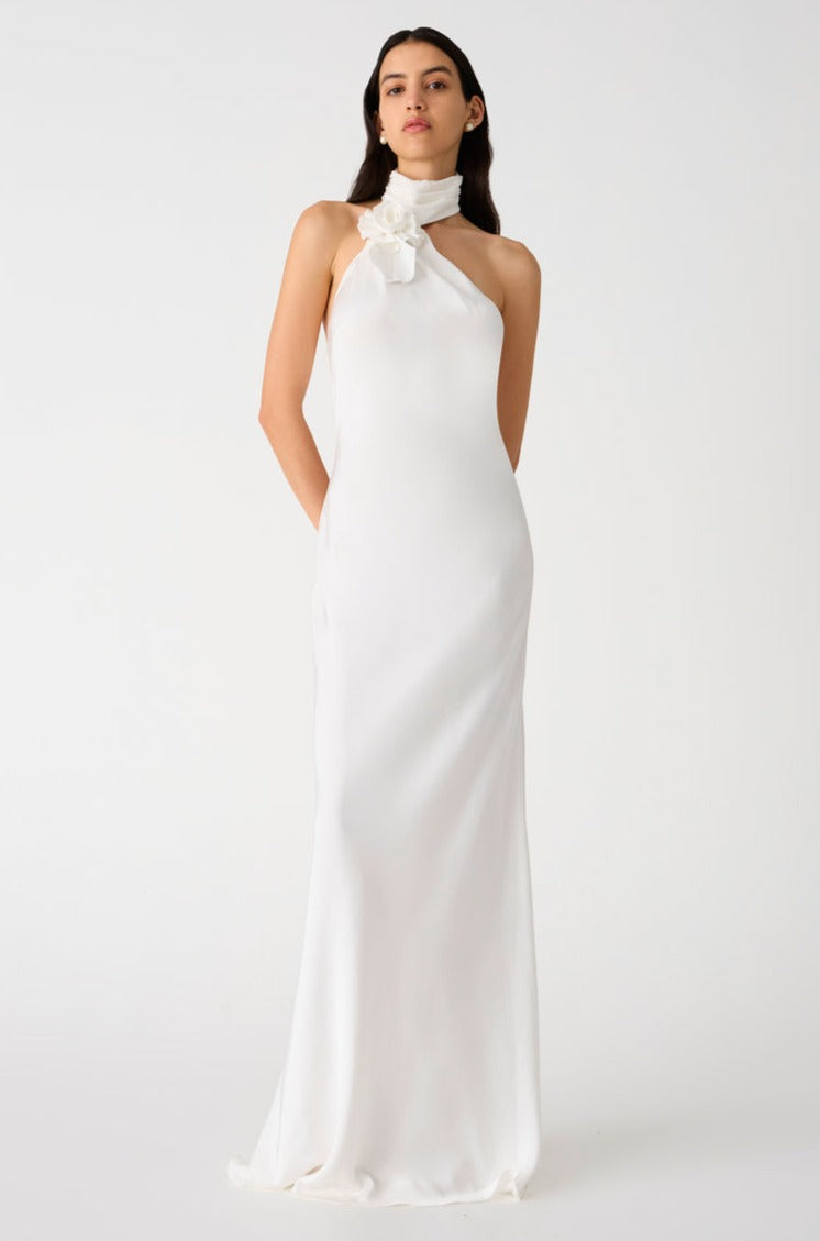 MISHA | TERESA SATIN GOWN IVORY | M