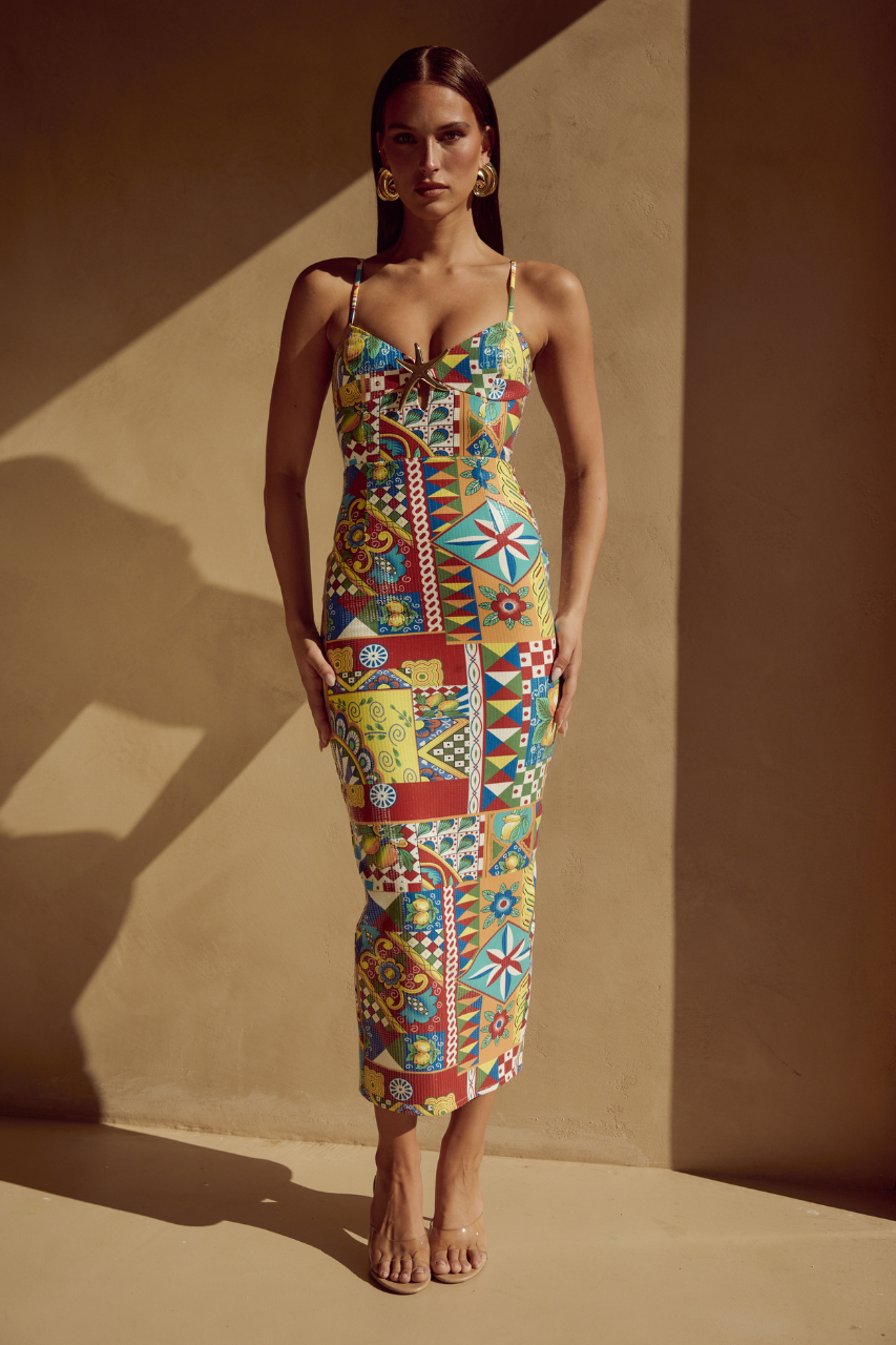 knee length dresses for ladies Benita Floral Dress