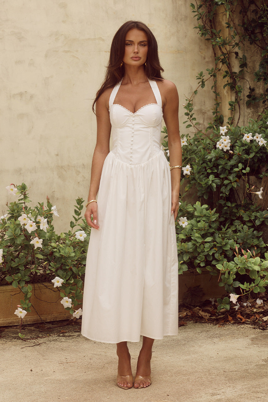 Adeline Midi Dress - White | JAUS Adeline Midi Dress - White | JAUS