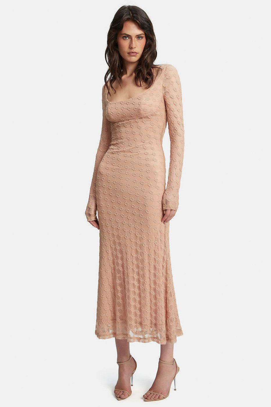 Adoni Lace Midi Dress - Biscuit Adoni Lace Midi Dress - Biscuit