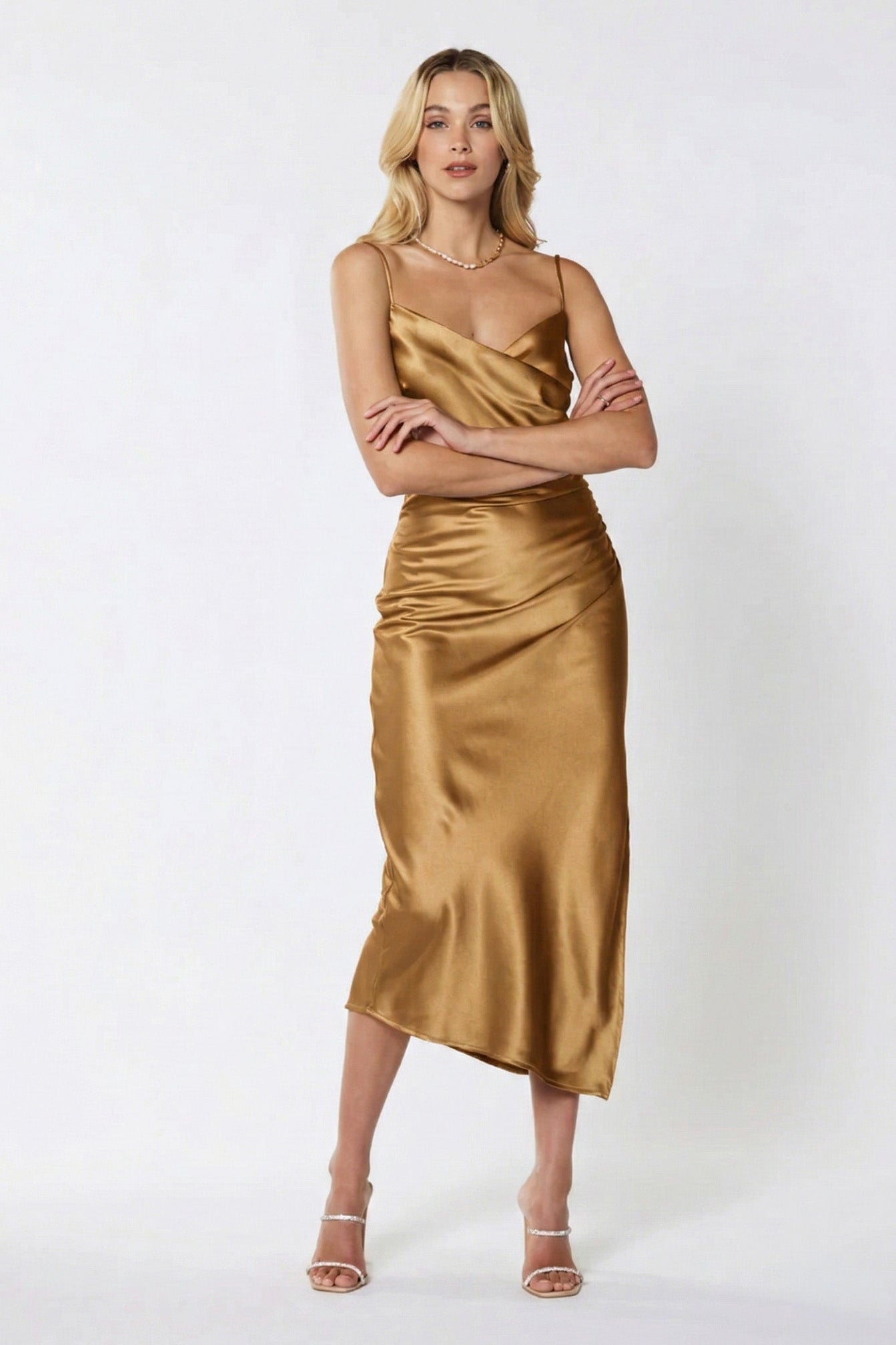 Billie Midi Dress - Light Brown | JAUS LARGE / Light Brown Billie Midi Dress - Light Brown | JAUS LARGE / Light Brown