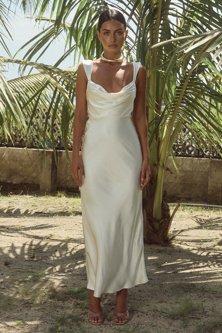Havanna Midi Dress - Ivory Havanna Midi Dress - Ivory