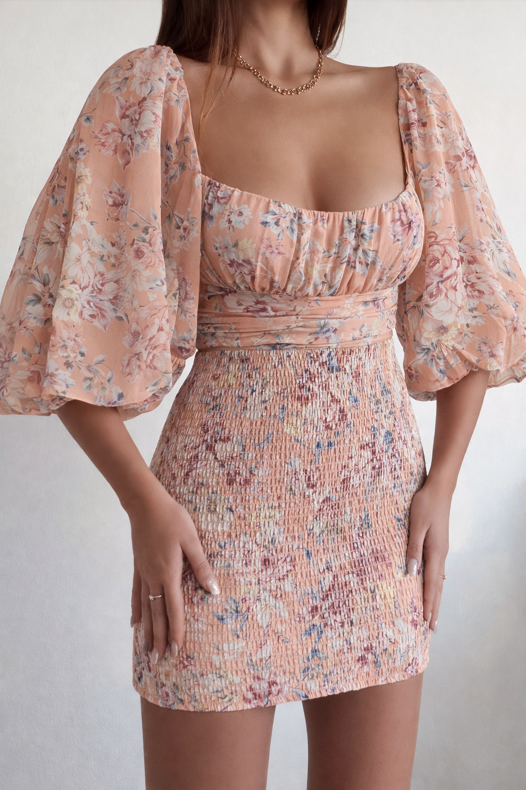 apricot pink dress Calantha Cut-Out Halterneck Maxi Dress in Apricot Pink