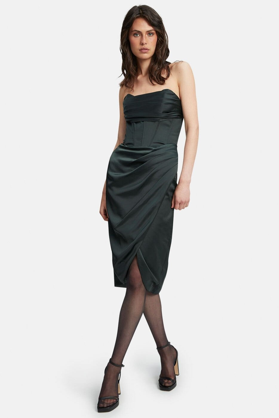 Jamila Corset Dress - Forest Green | JAUS Jamila Corset Dress - Forest Green | JAUS