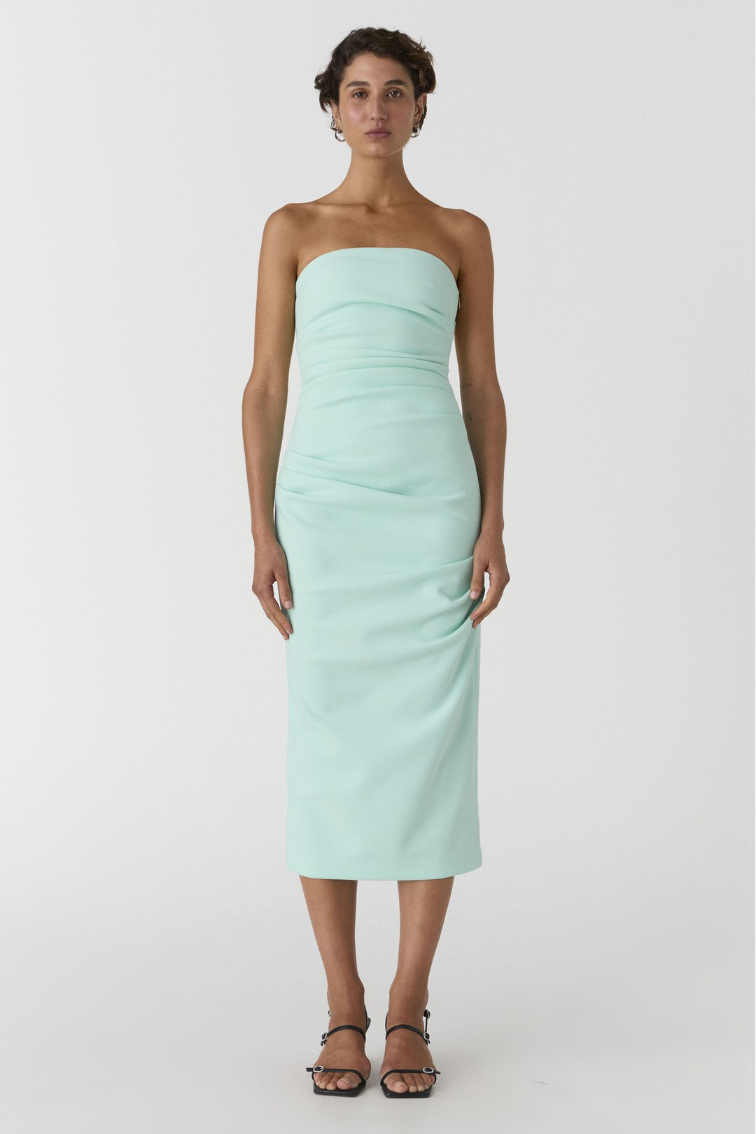 Misha Calandra Midi Dress - Aqua | JAUS Misha Calandra Midi Dress - Aqua | JAUS