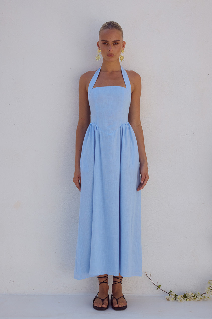 Lock Midi Dress - ICE BLUE | JAUS XSMALL / ICE BLUE Lock Midi Dress - ICE BLUE | JAUS XSMALL / ICE BLUE