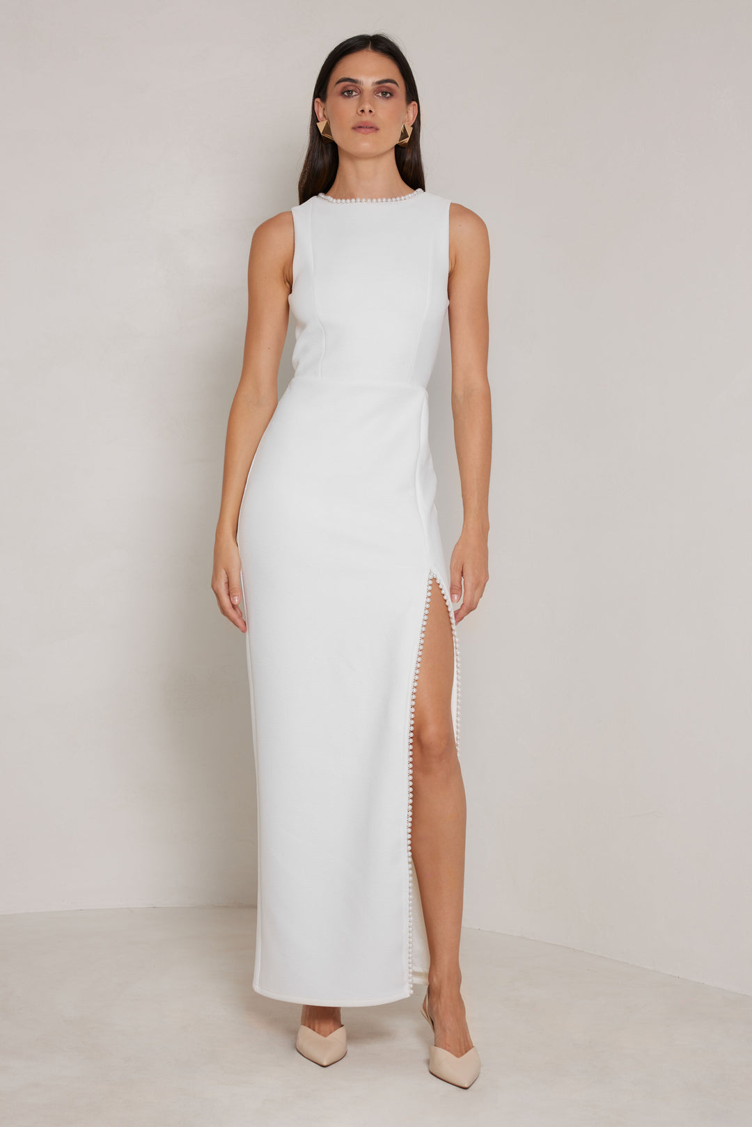 new york and company white lace dress maxi new york and company dresses Square Neckline Smocked Bodice Eyelet Maxi Dress New York & Company