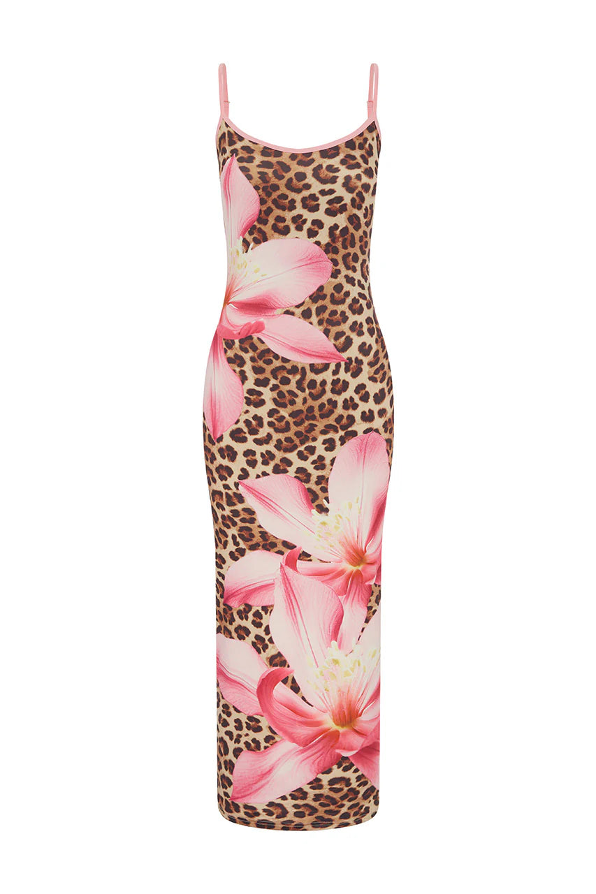 Victoria Midi Dress - Bimini Pink