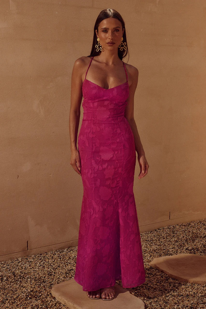 Florenza Maxi Dress - Fuchsia | JAUS