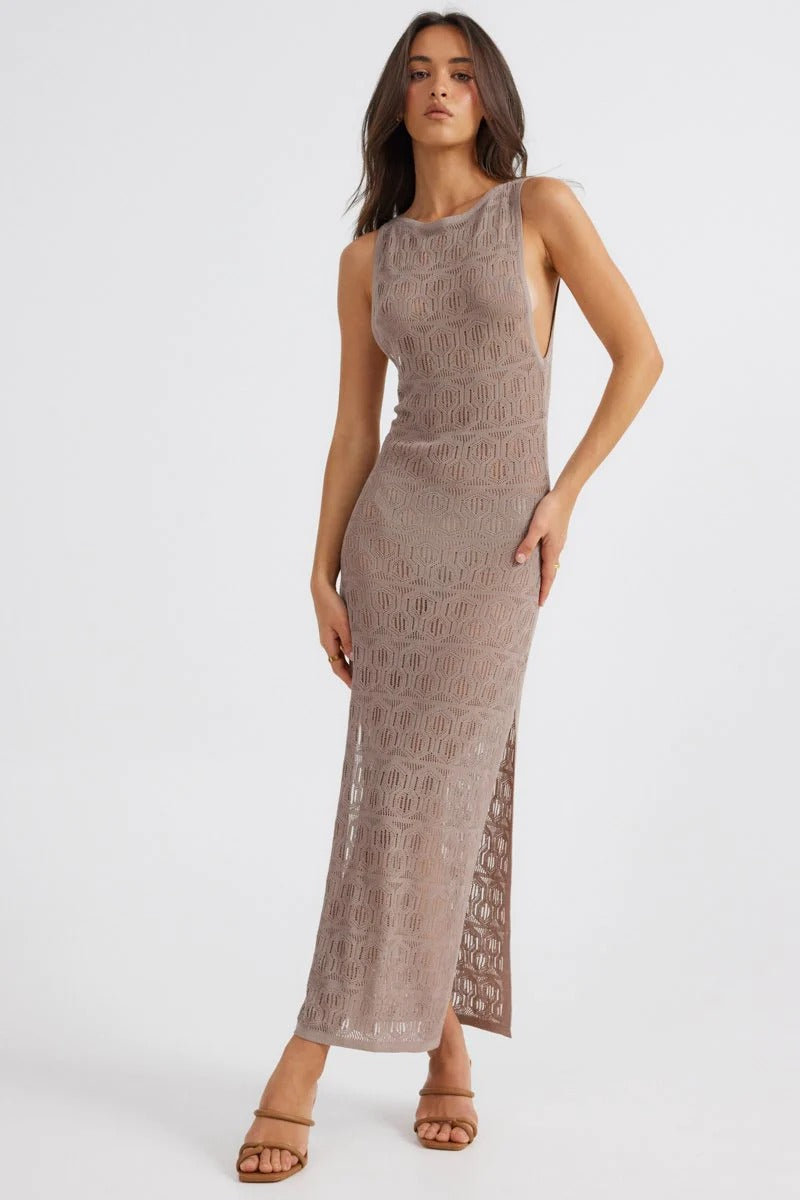 Aelia Maxi Dress - Mocha | JAUS Aelia Maxi Dress - Mocha | JAUS