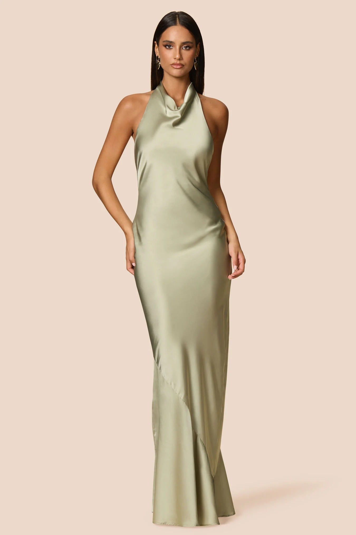 Nookie Penelope Halter Gown - Thyme Nookie Penelope Halter Gown - Thyme