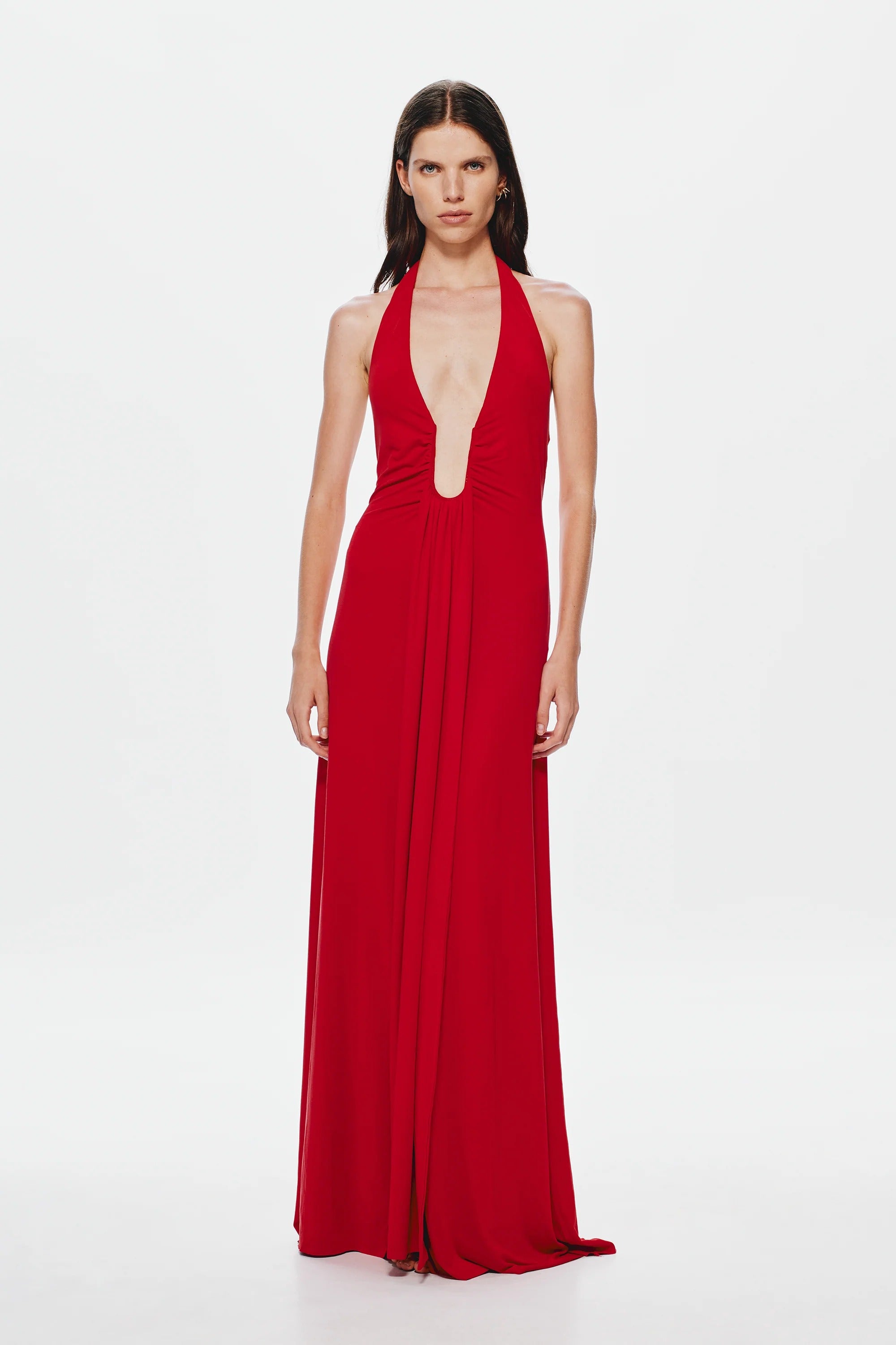 jennifer cupro maxi dress Misha Jennifer Cupro Maxi Dress - Cherry