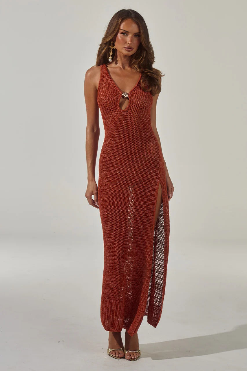 Ariya Maxi Dress - Rust | JAUS Ariya Maxi Dress - Rust | JAUS