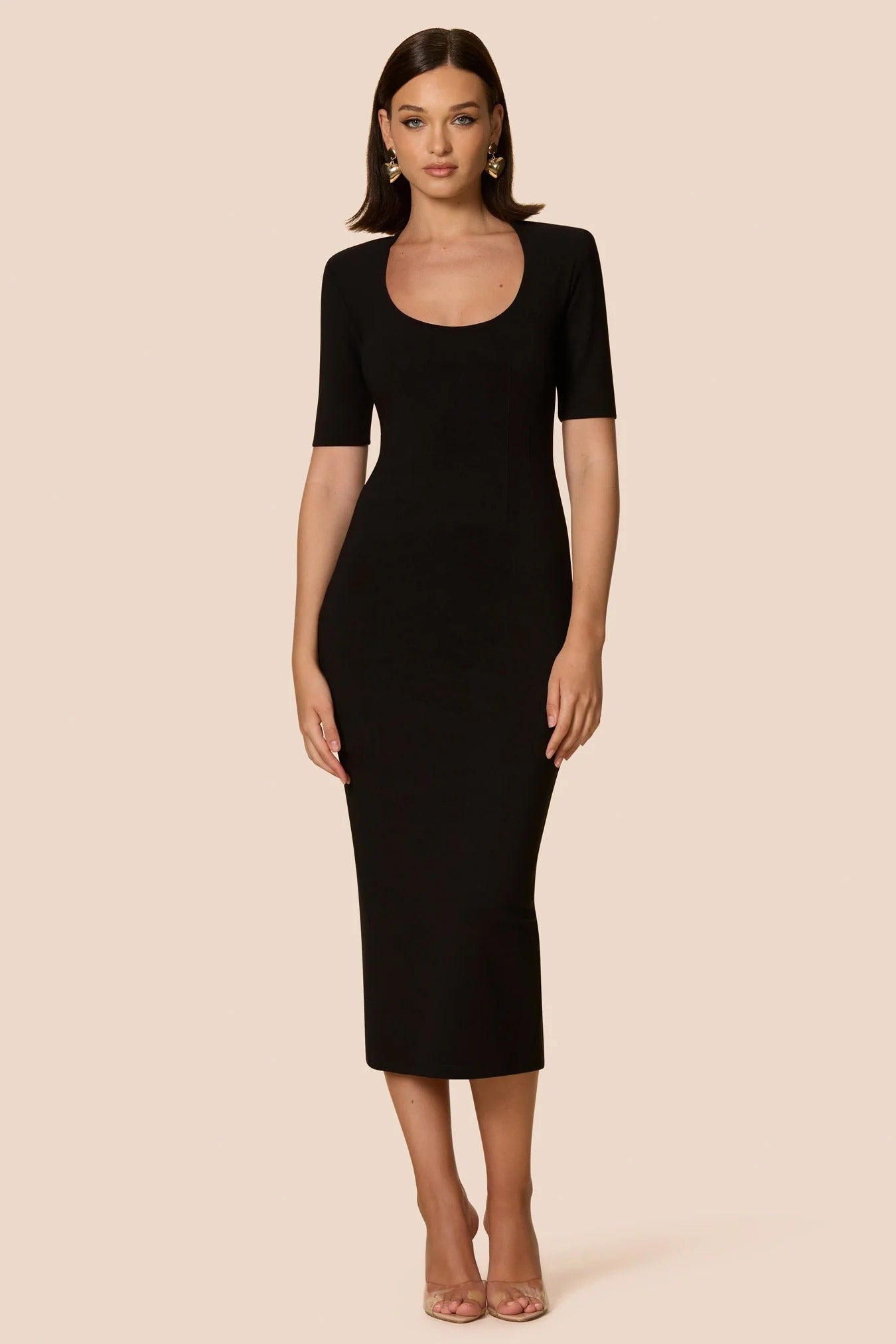 knee length dresses for ladies Nookie Blair Midi Dress - Black