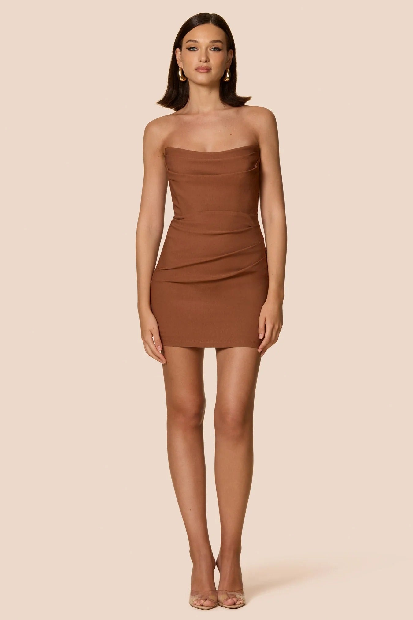 Nookie Zenya Mini Dress - Caramel | JAUS