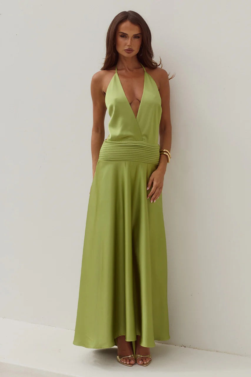 Amadine Maxi Dress - Olive | JAUS Amadine Maxi Dress - Olive | JAUS