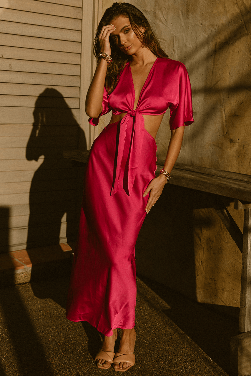 fuschia midi dress Kaylee Midi Dress
