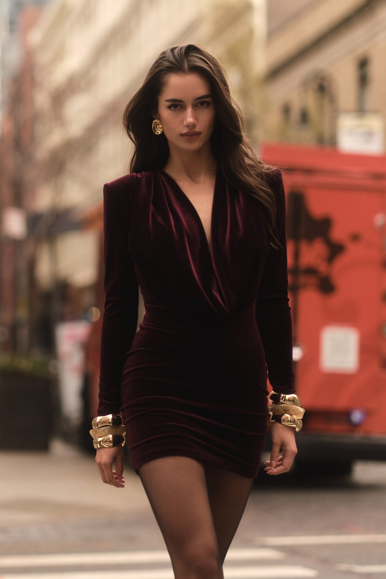 knee length dresses for ladies Kith Women Mulberry Mini Dress main image 1