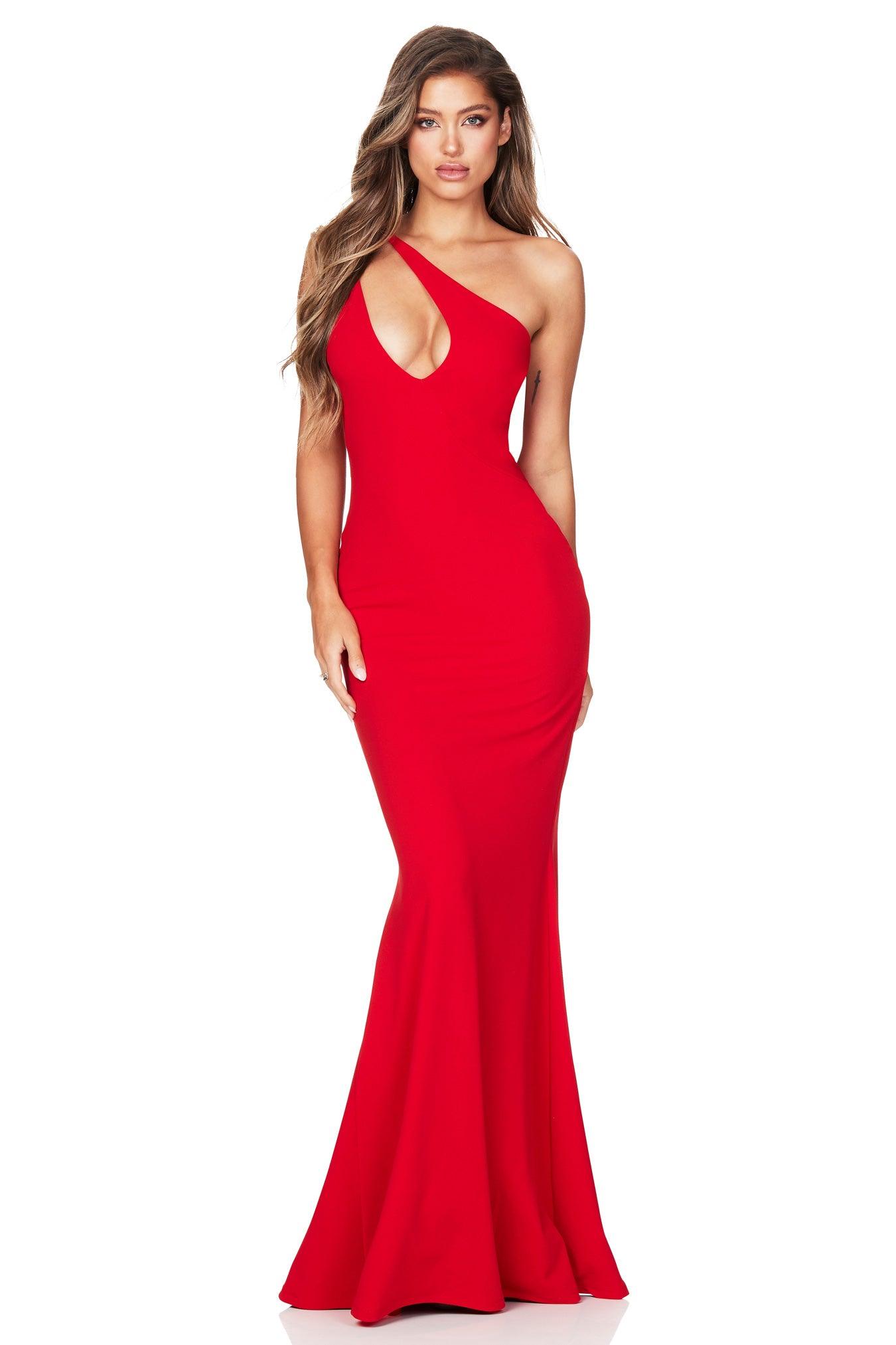 Nookie Lexi One Shoulder Gown Fire JAUS
