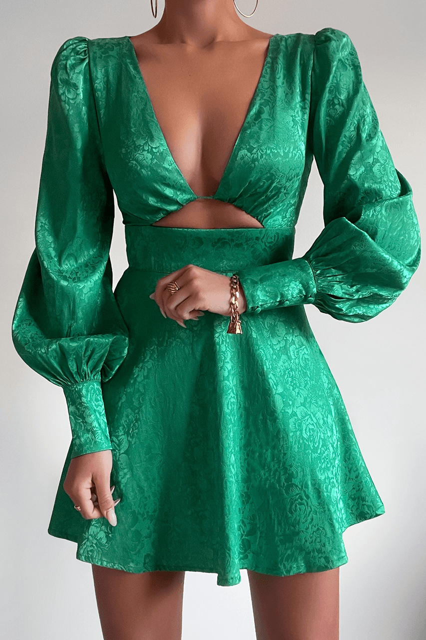 Rosalie Mini Dress - Emerald | JAUS Rosalie Mini Dress - Emerald | JAUS
