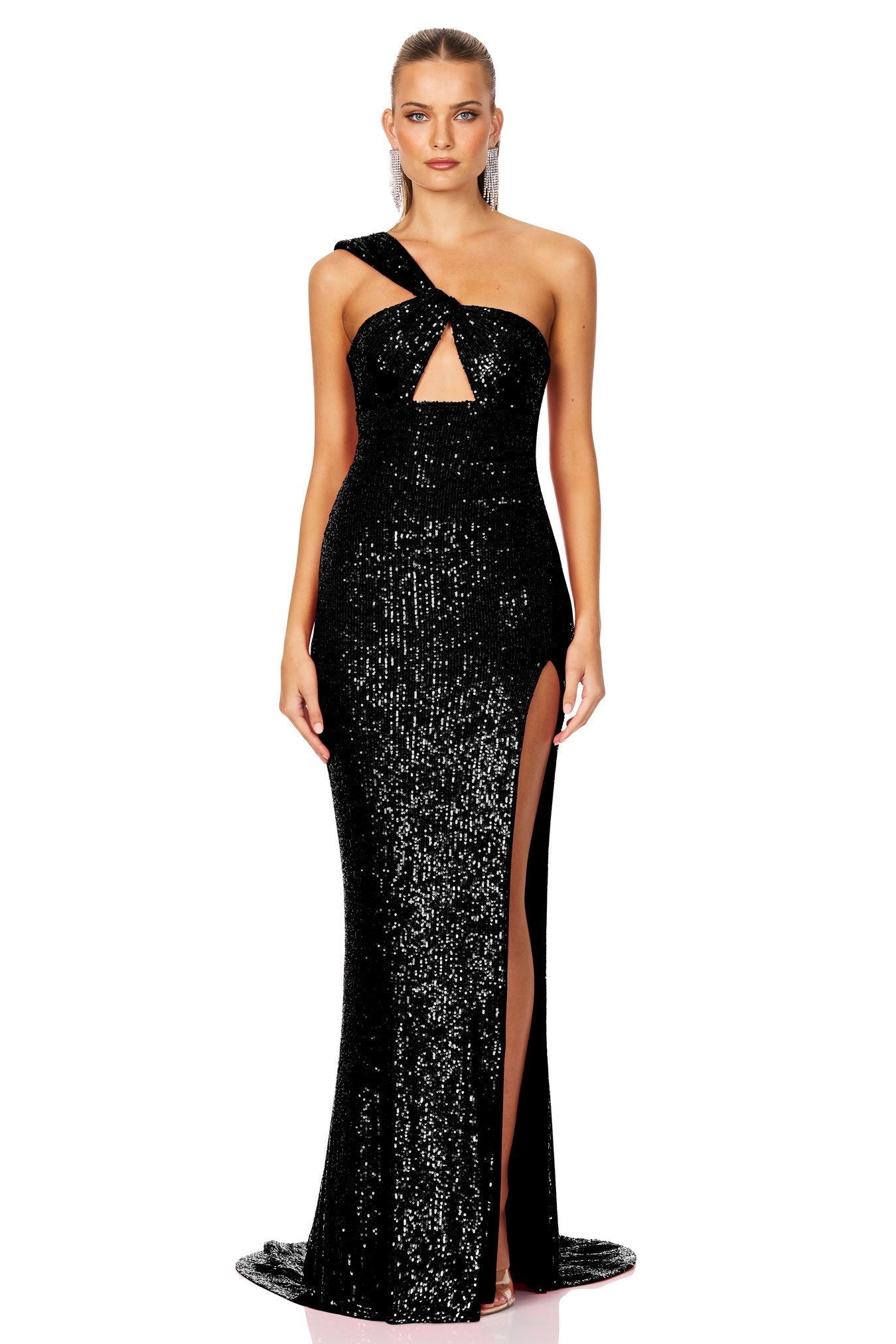 Therese Sequin Gown Black / XS