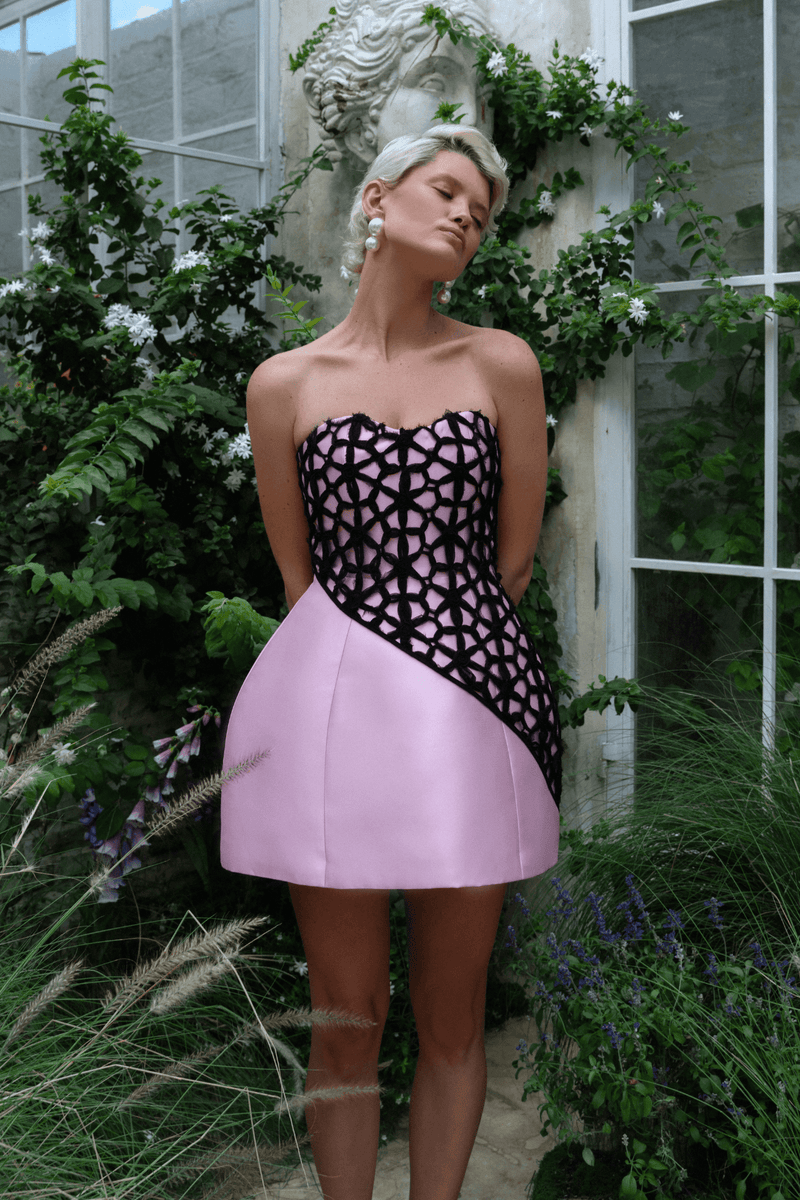 Ataya Dress - Black/Pink - SHOPJAUS - JAUS