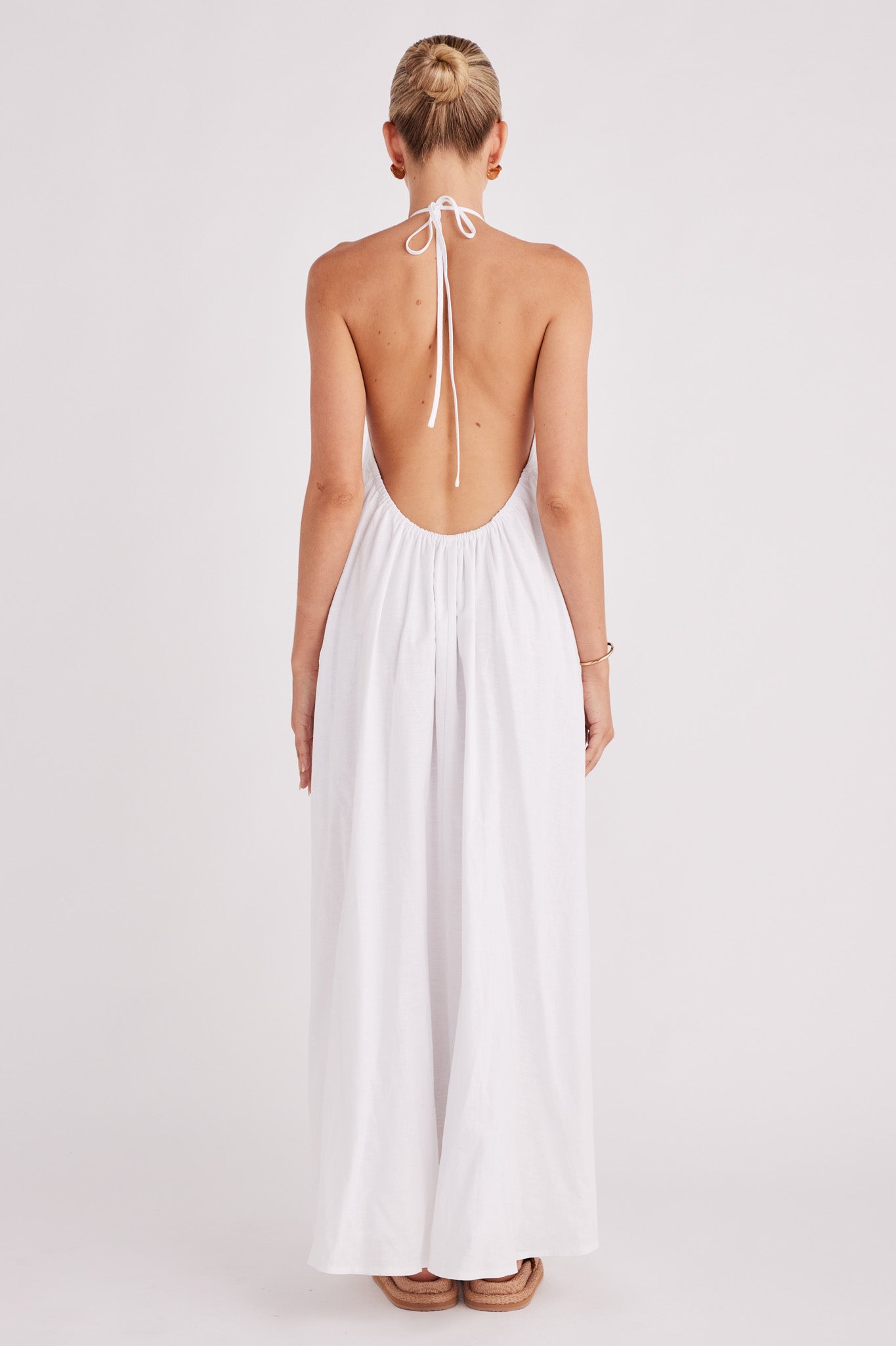 Alysse Halter Maxi Dress - White - SHOPJAUS - JAUS