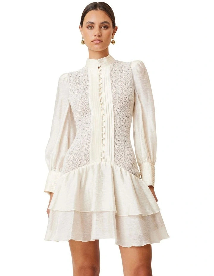 chinese dress ladies Twilight Moments Long Sleeve Knit Dress Cream– Selfie Leslie