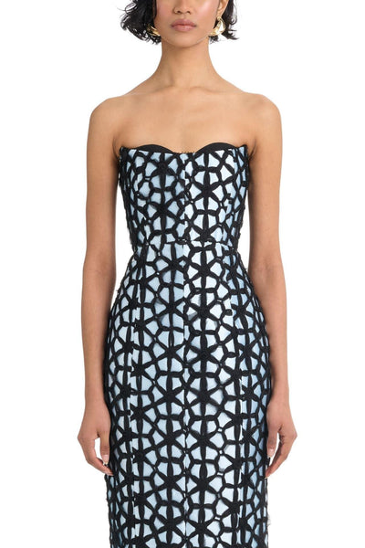 Brunei Gown - Black/Blue - SHOPJAUS - JAUS