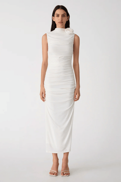 Misha Frankie Midi Dress - Ivory - SHOPJAUS - JAUS