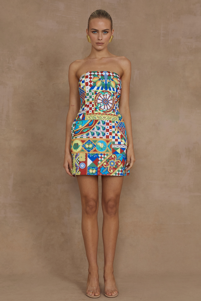 Clementine Mini Dress - Phaedra Print - SHOPJAUS - JAUS