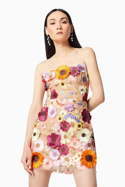 Arabella Strapless Mini Dress - Pink - SHOPJAUS - JAUS