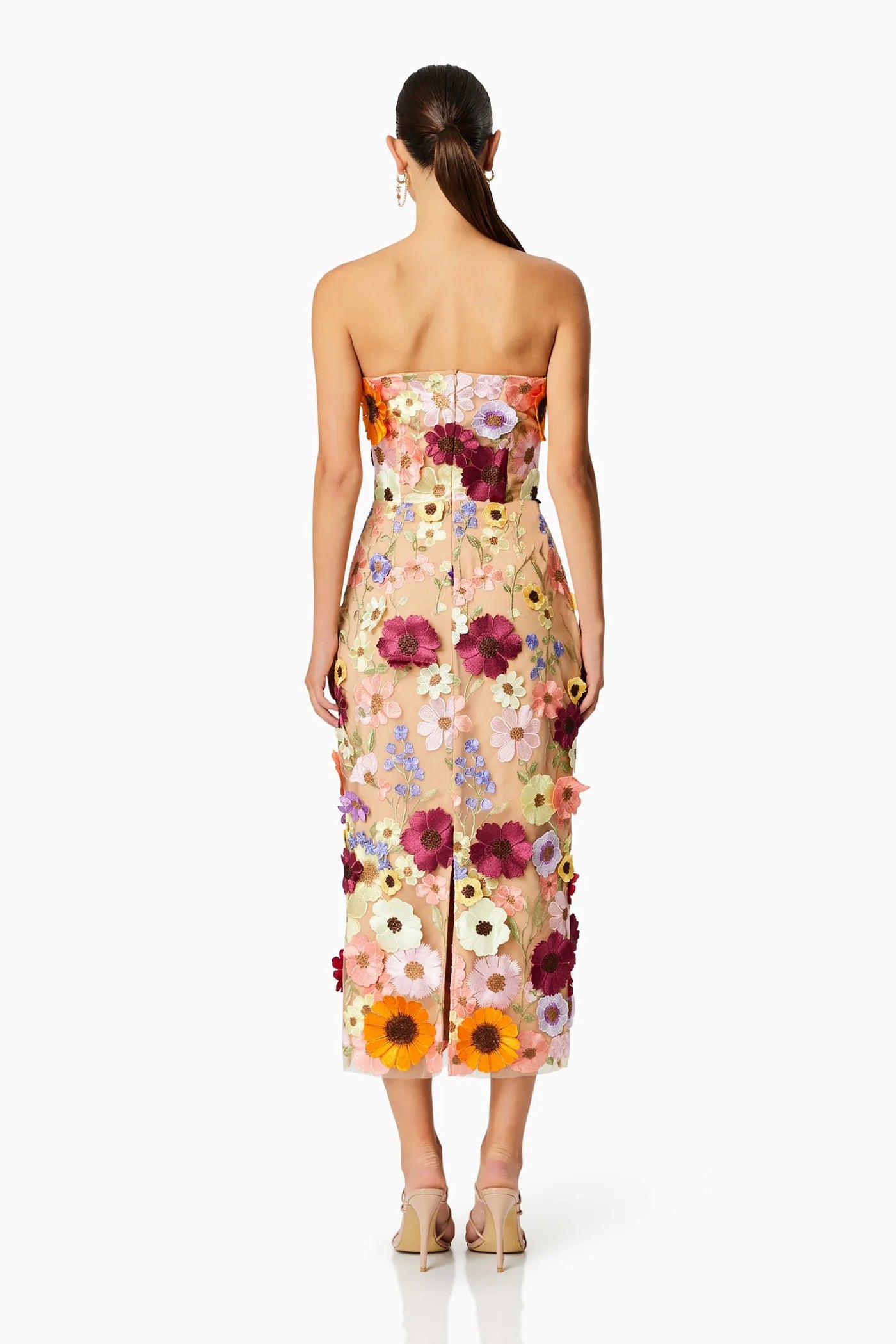 Helena Strapless Midi Dress - Pink - SHOPJAUS - JAUS