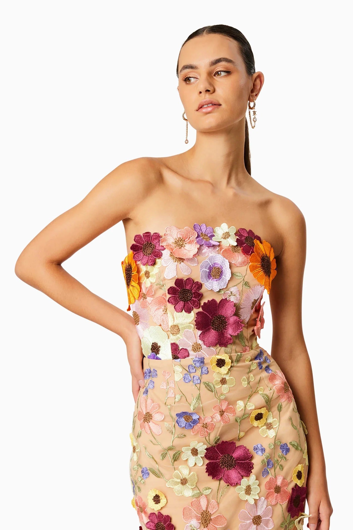 Helena Strapless Midi Dress - Pink - SHOPJAUS - JAUS