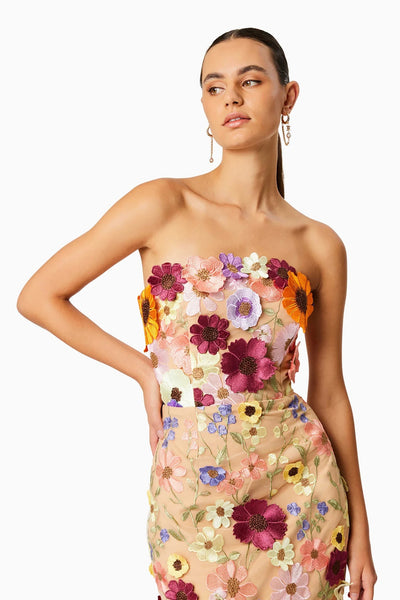 Helena Strapless Midi Dress - Pink - SHOPJAUS - JAUS