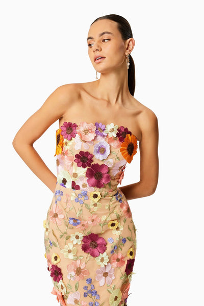 Helena Strapless Midi Dress - Pink - SHOPJAUS - JAUS