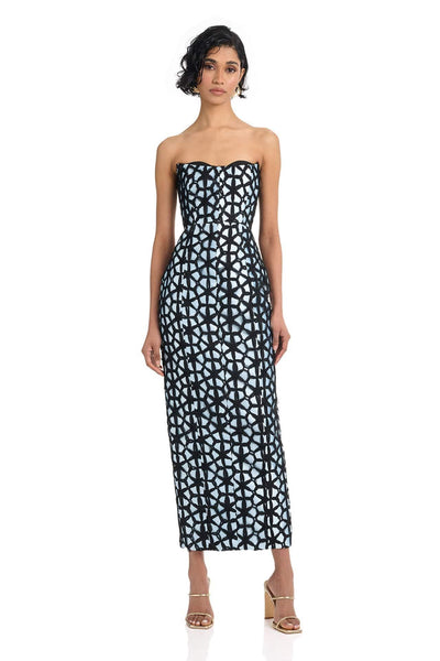 Brunei Gown - Black/Blue - SHOPJAUS - JAUS