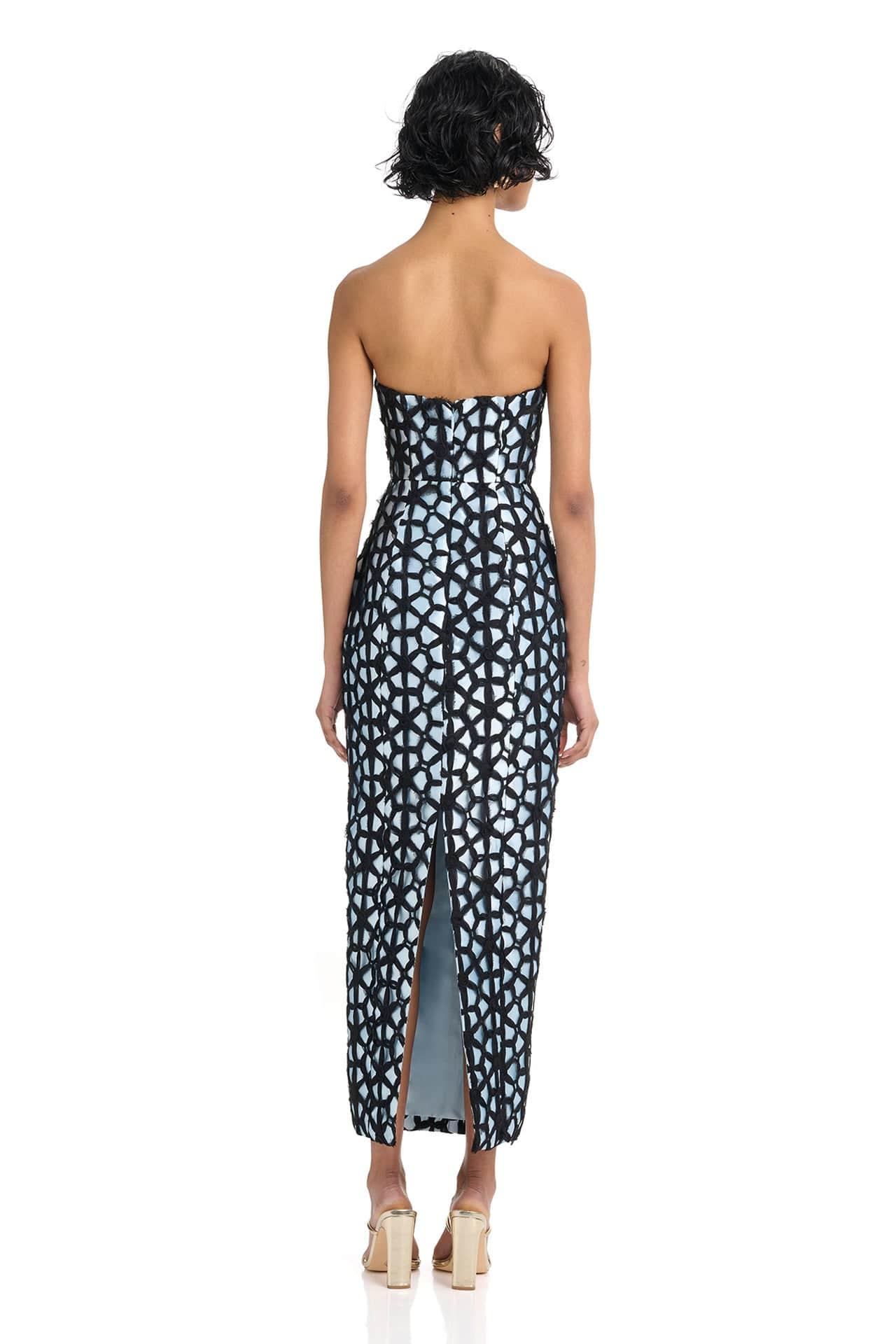 Brunei Gown - Black/Blue - SHOPJAUS - JAUS