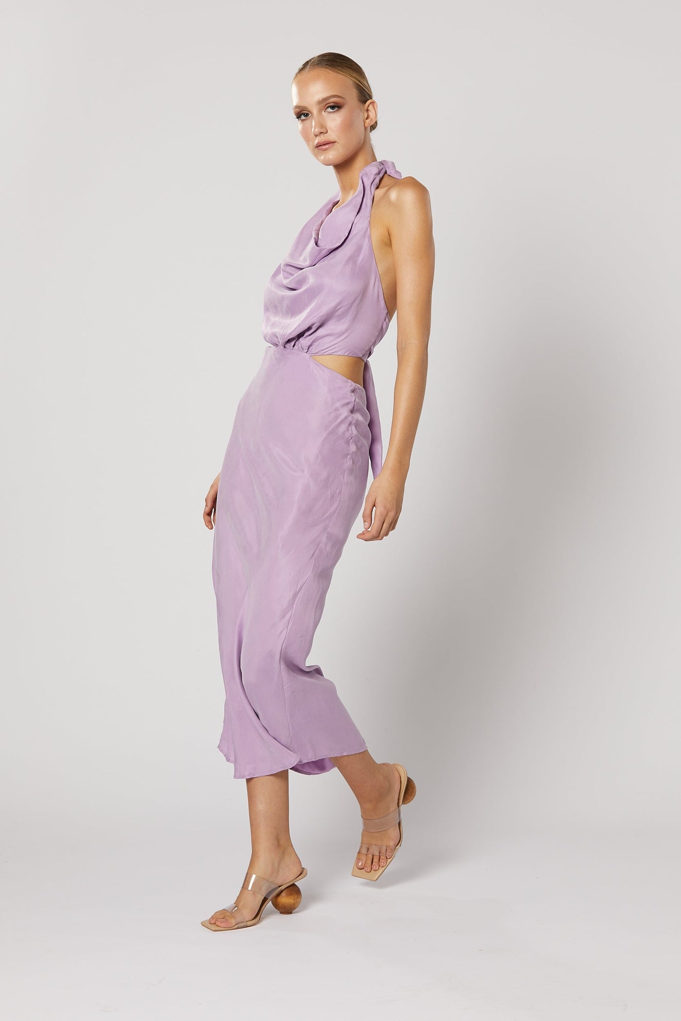 Avery Cowl Dress - Lilac - SHOPJAUS - JAUS