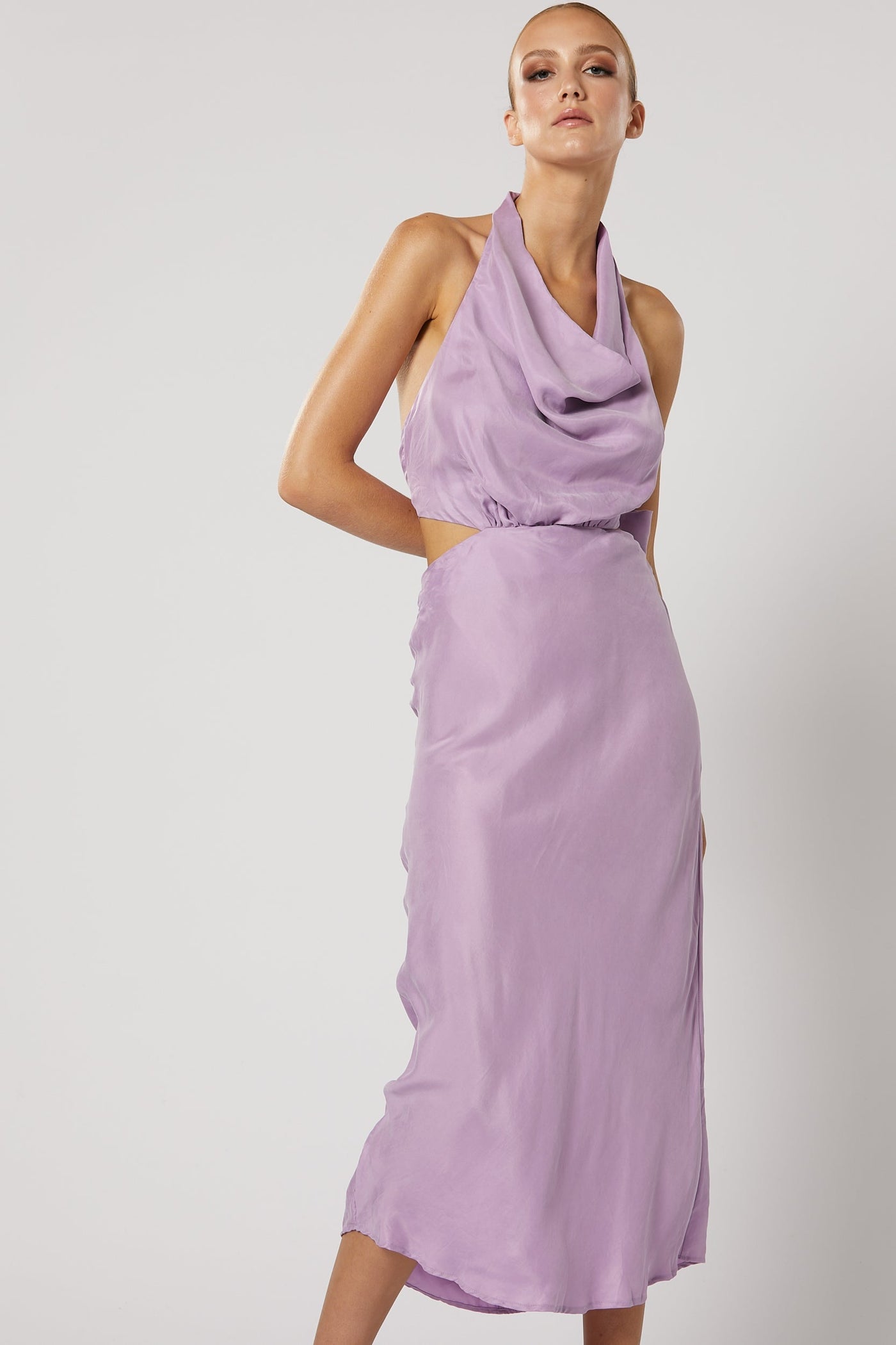 Avery Cowl Dress - Lilac - SHOPJAUS - JAUS