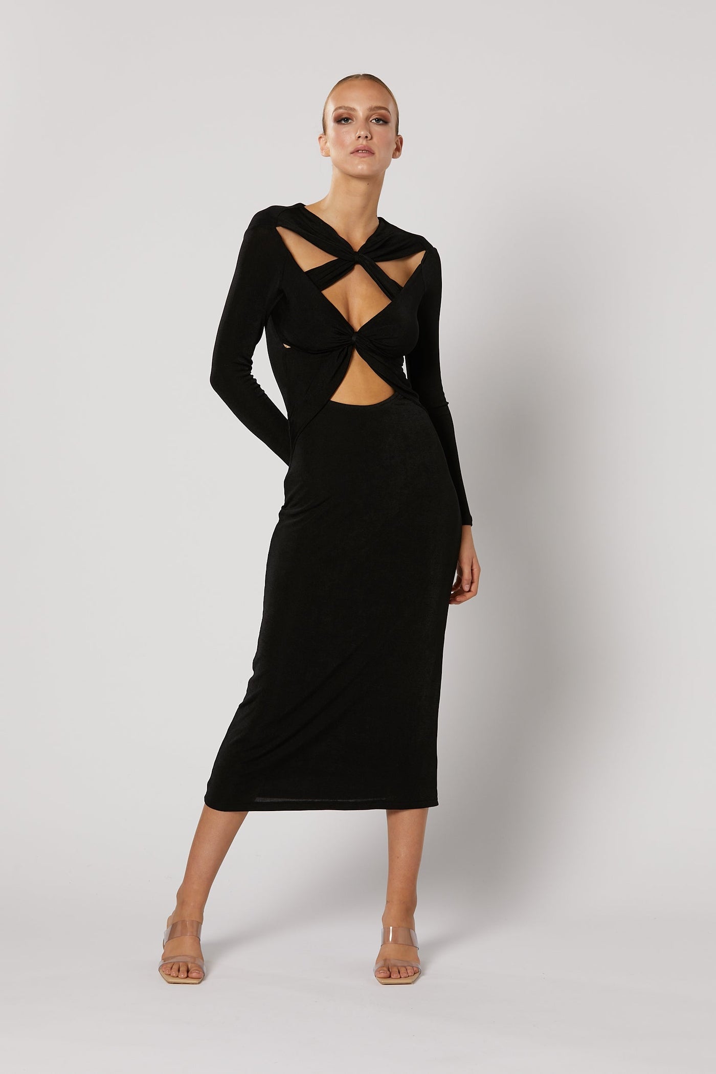 Ithaca Cut Out Dress - Black - SHOPJAUS - JAUS