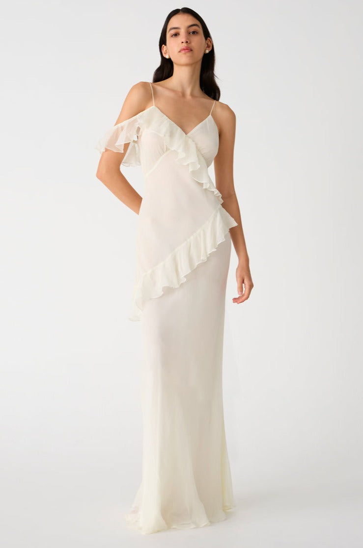 Misha Sutton Silk Gown - Ivory - SHOPJAUS - JAUS