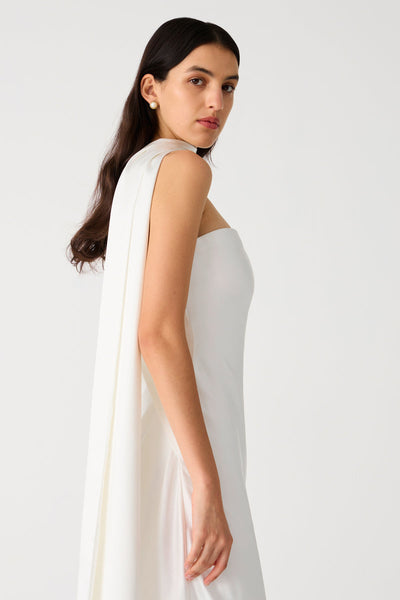 Misha Lilia Satin Gown - Ivory - SHOPJAUS - JAUS