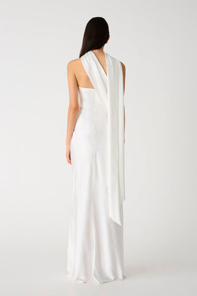 Misha Lilia Satin Gown - Ivory - SHOPJAUS - JAUS