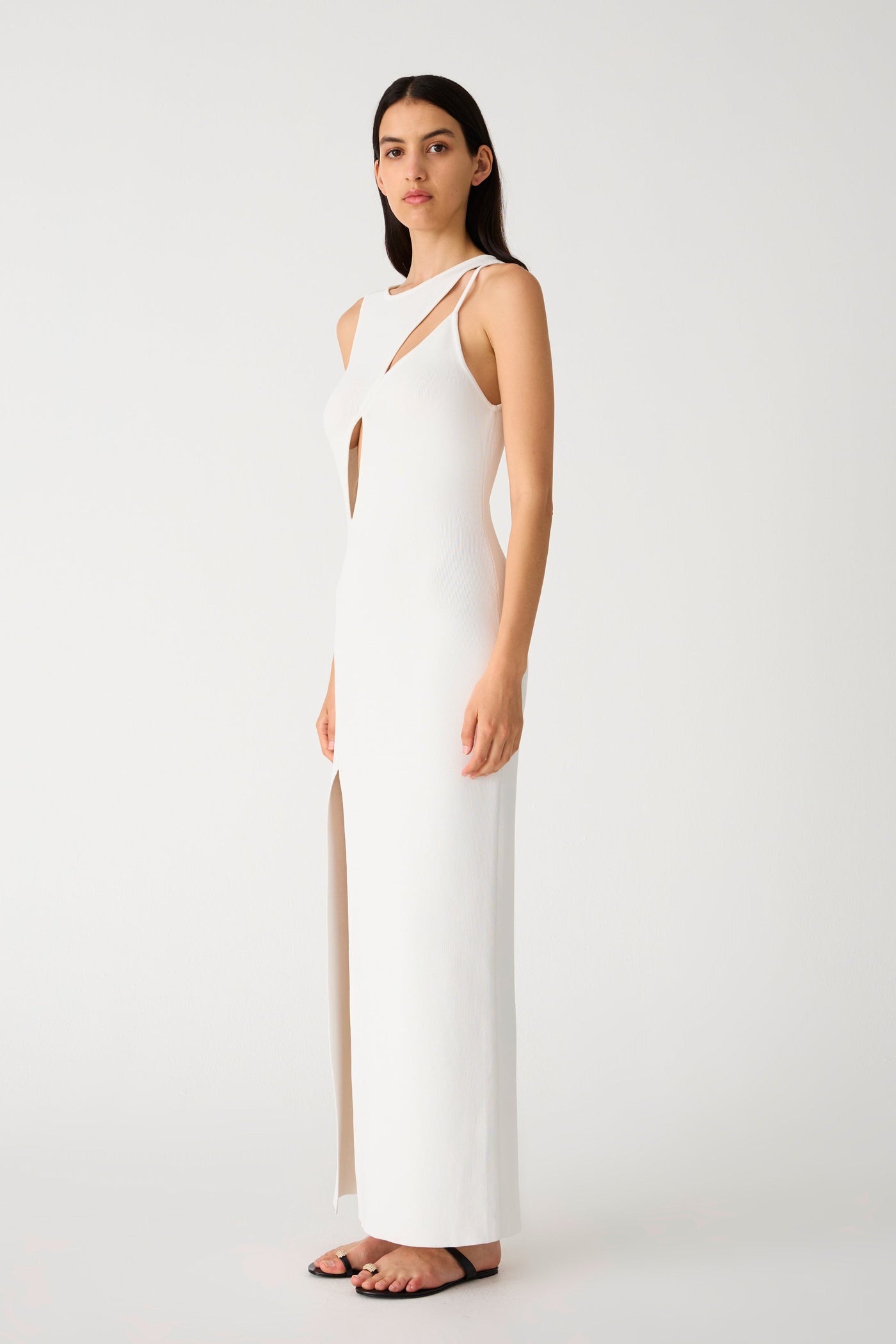 Misha Chloe Knit Maxi Dress - Ivory - SHOPJAUS - JAUS