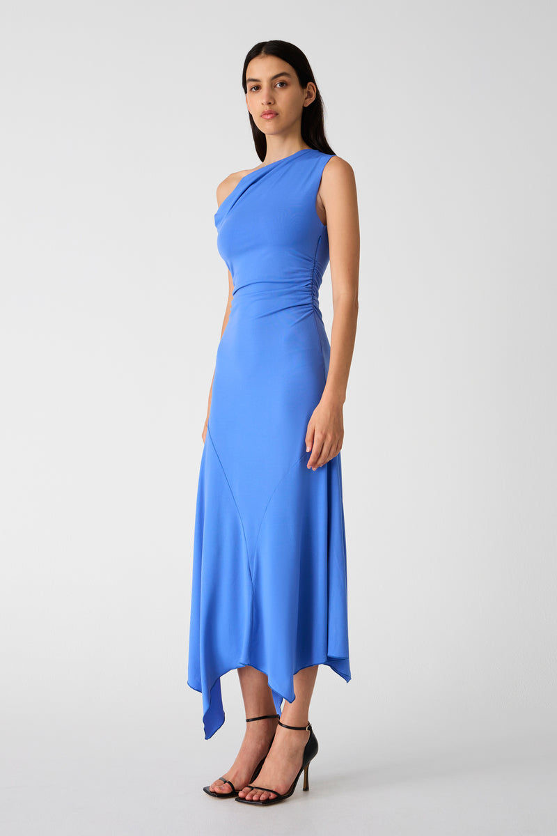 knee length dresses for ladies Rove Linen-Cotton Midi Dress Open Back main image 0