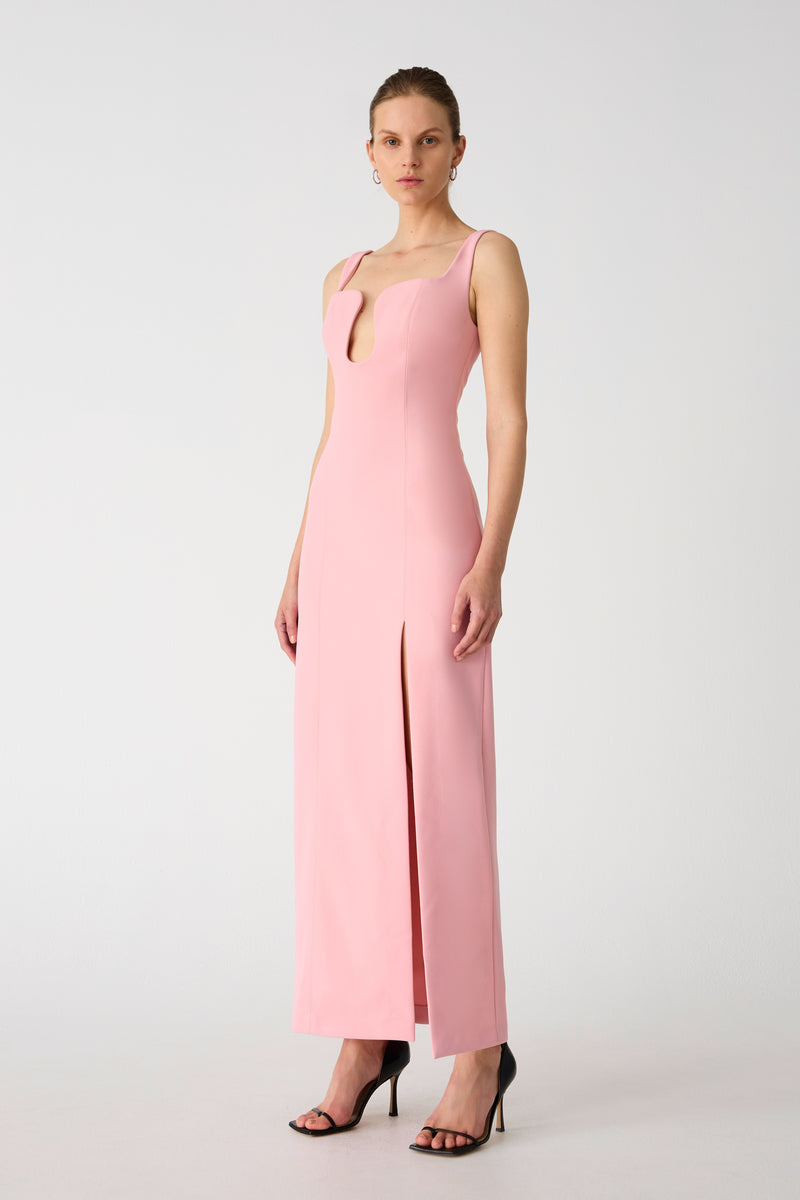 Misha Franka Crepe Gown - Fondant Pink | JAUS