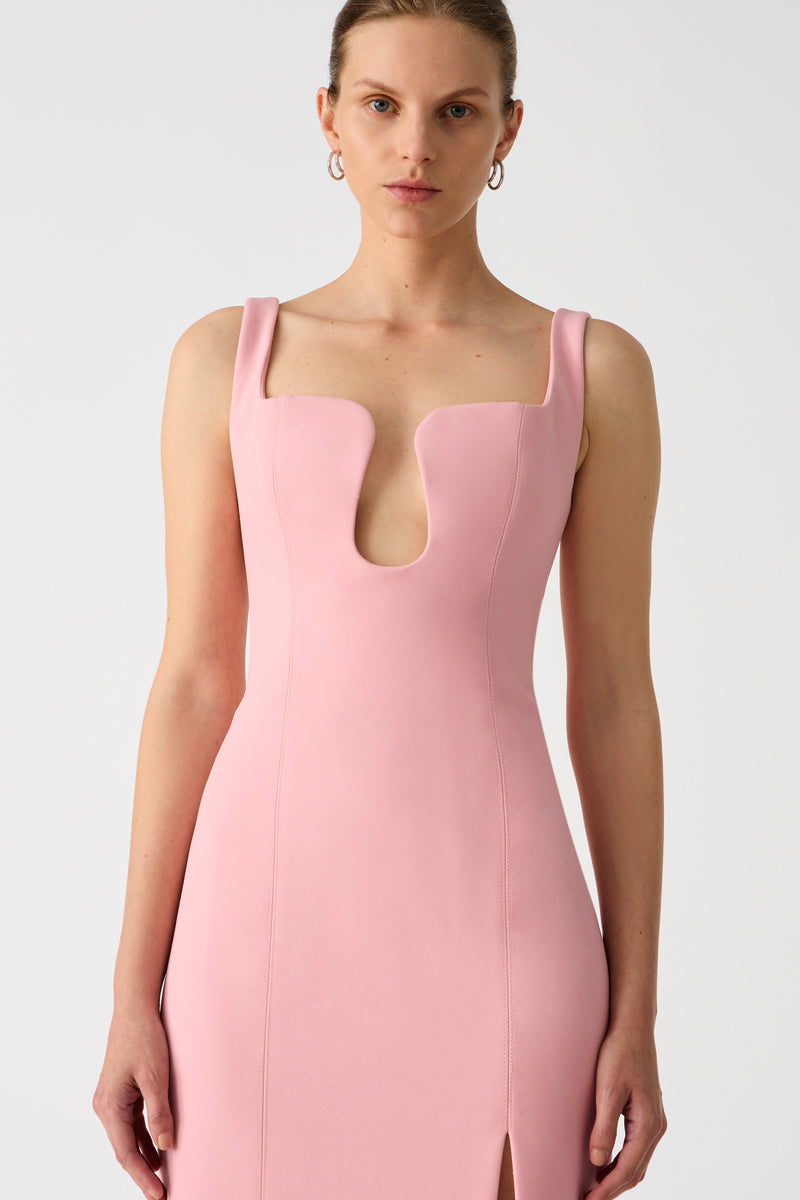 Misha Franka Crepe Gown - Fondant Pink | JAUS