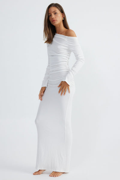 Reyna Maxi Dress - White - SHOPJAUS - JAUS