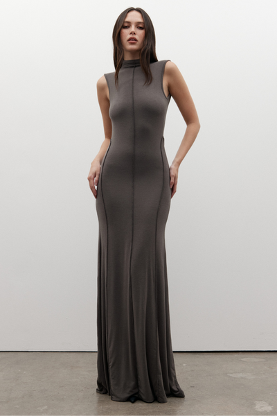 Mae Maxi Dress - Smoke - SHOPJAUS - JAUS